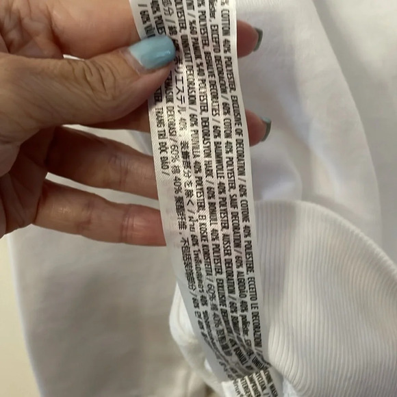 Disney Parks White Peace Sweatshirt size Small - Picture 7 of 8